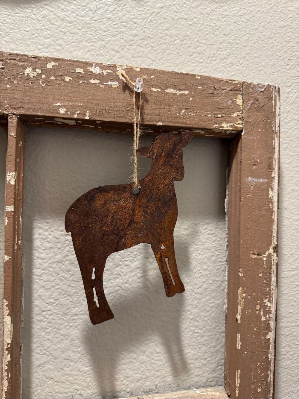Rust Finish Lamb Hanging Wall Decor